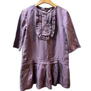 Stella McCartney For Gap Girls Silk Dress. Light Purple Drop Waist Size 6-7